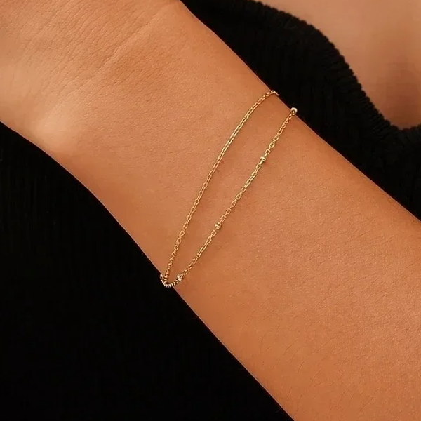 Armband- zilver en zilver verguld 14k