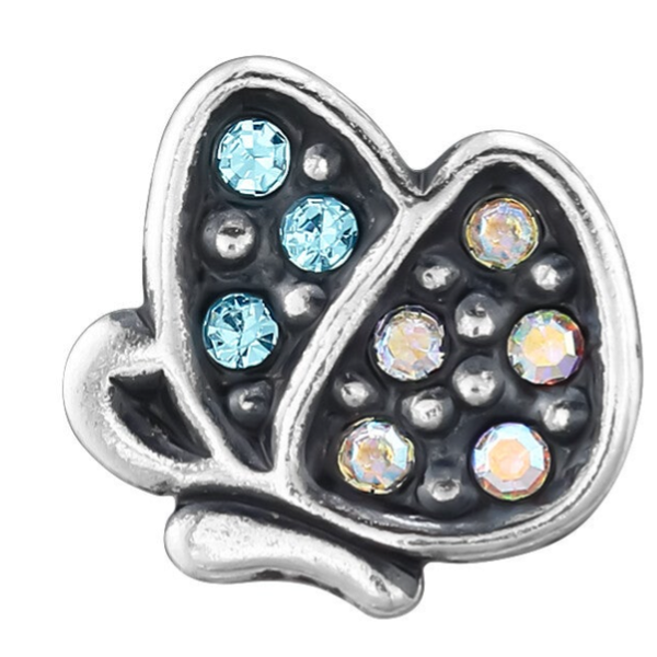 Kids oorbel - zilver kristal