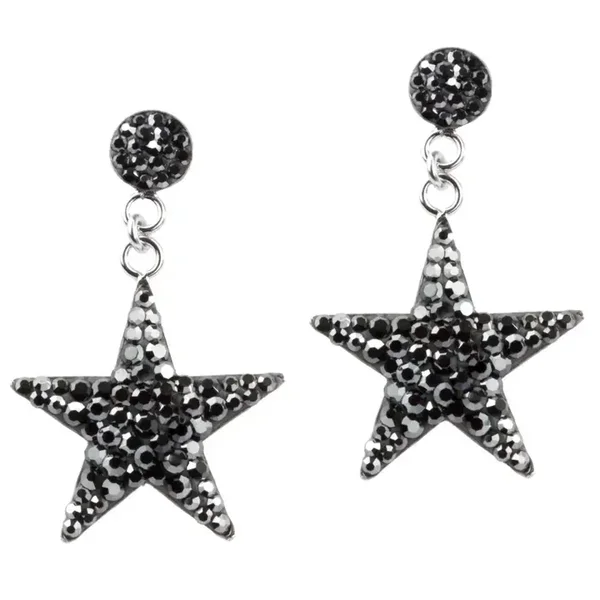 Oorbel zilver met kristal