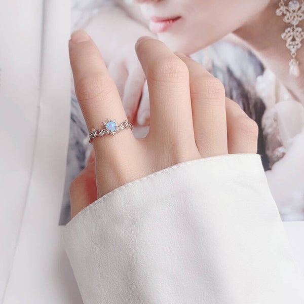 Ring zilver kerstvlok