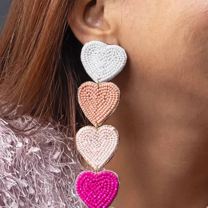 Oorbellen Pink Hearts