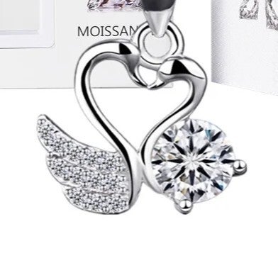 Ketting - zilver Moissanite (met certificaat)