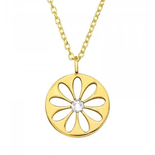 Zilveren - ketting verguld