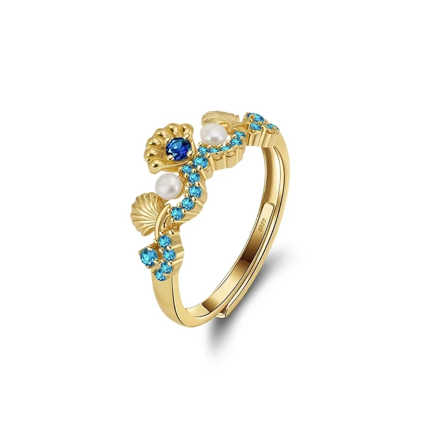 Ring zilver verguld