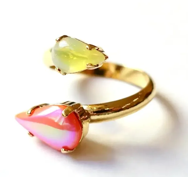 Ring-verguld handgemaakt vintage