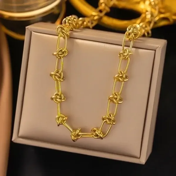 Ketting - stainless steel verguld