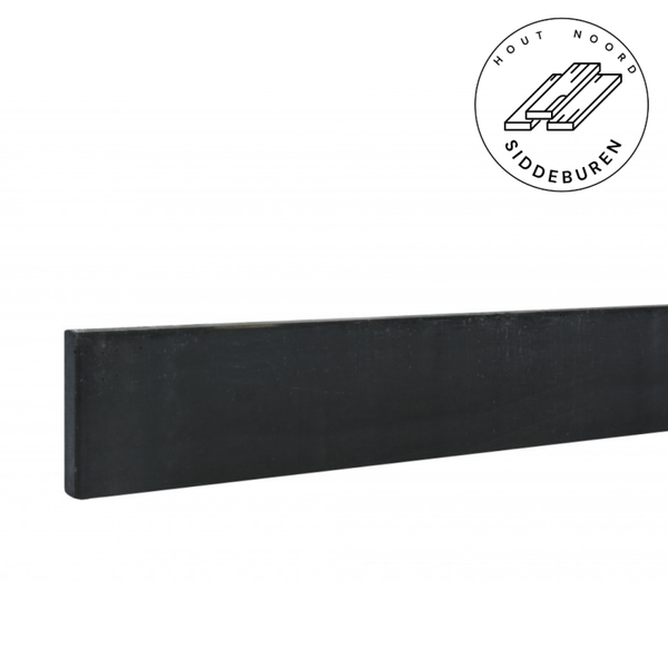 Betonplaat glad 24 x 3,5 x 184 cm, antraciet gecoat