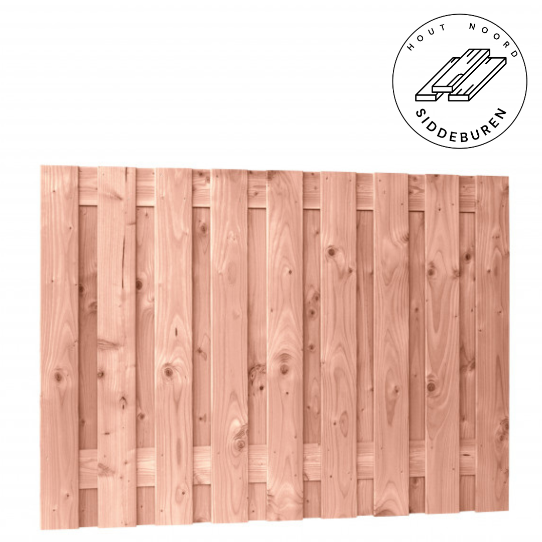 Douglas geschaafd plankenscherm 19-planks 16 mm, 180 x 130 cm, onbehandeld