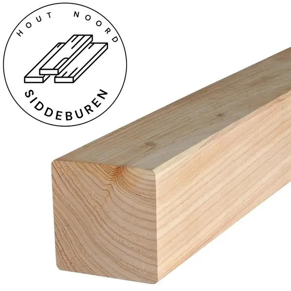 Palen douglas 19 x 19 cm onbehandeld, gedroogd en geschaafd (diverse lengtes)