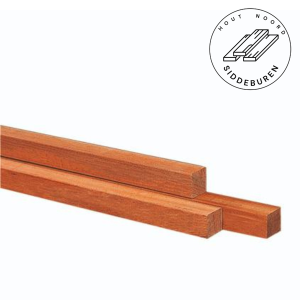 AZ Hardhouten paal fijnbezaagd, gepunt 6 x 6 cm (diverse lengtes)