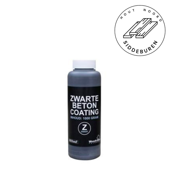Betoncoating zwart, in plastic fles (1 liter)