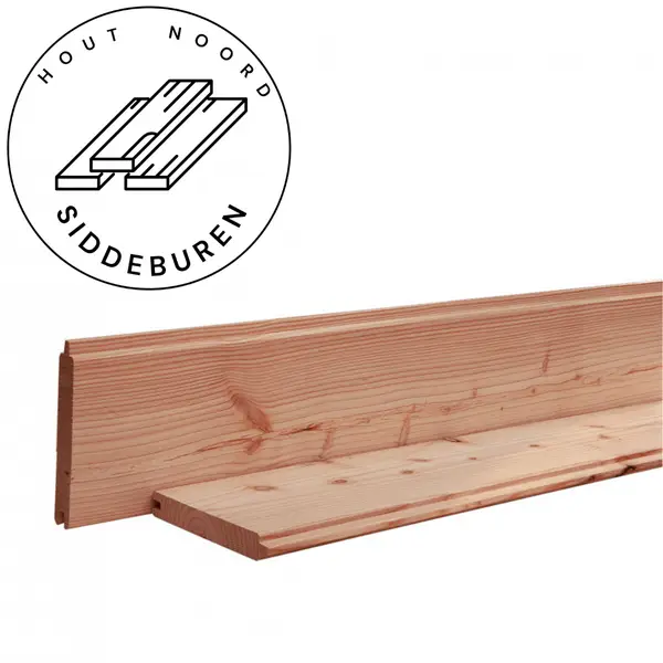 Douglas geschaafd blokhutprofiel 2,8 x 19,5 cm (diverse lengtes)