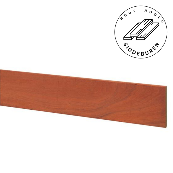 Angelim Vermelho Hardhout fijnbezaagde plank 2 x 15 cm (diverse lengtes)