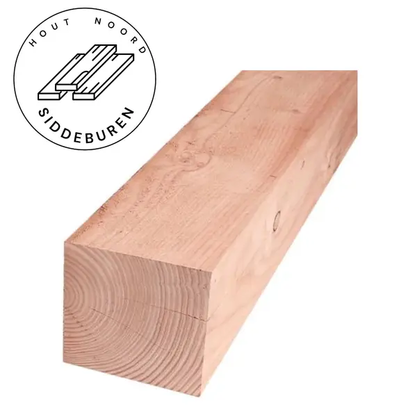 Palen douglas 7,5 x 7,5 x 300 cm vers, onbehandeld fijnbezaagd