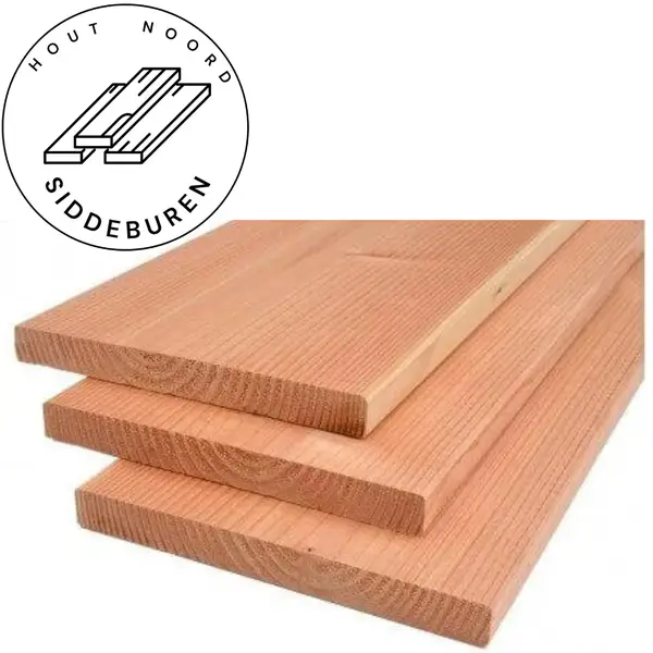 Planken douglas 2,5 x 24 cm onbehandeld, gedroogd en geschaafd (diverse lengtes)