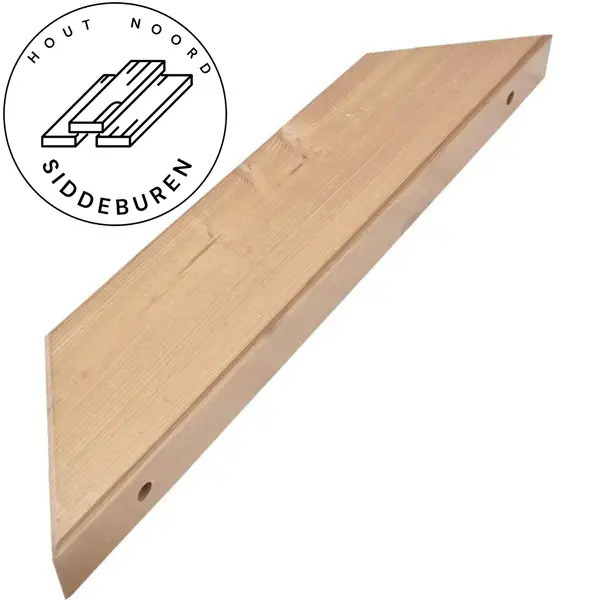 Rechte schoor 4,5 x 14,5 x 77 cm douglas onbehandeld, gedroogd en geschaafd