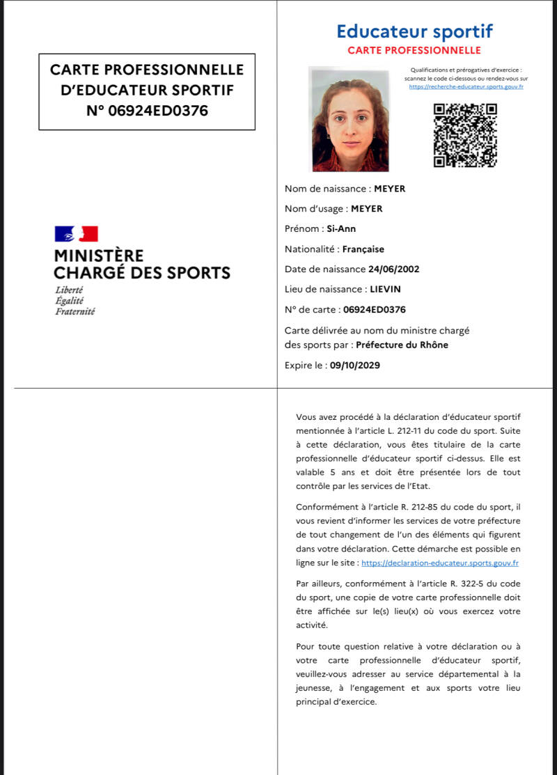 carte professionnelle valide