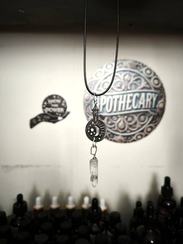 Spiritual necklace...Unique & hand made **Cauldron crystal** Charm