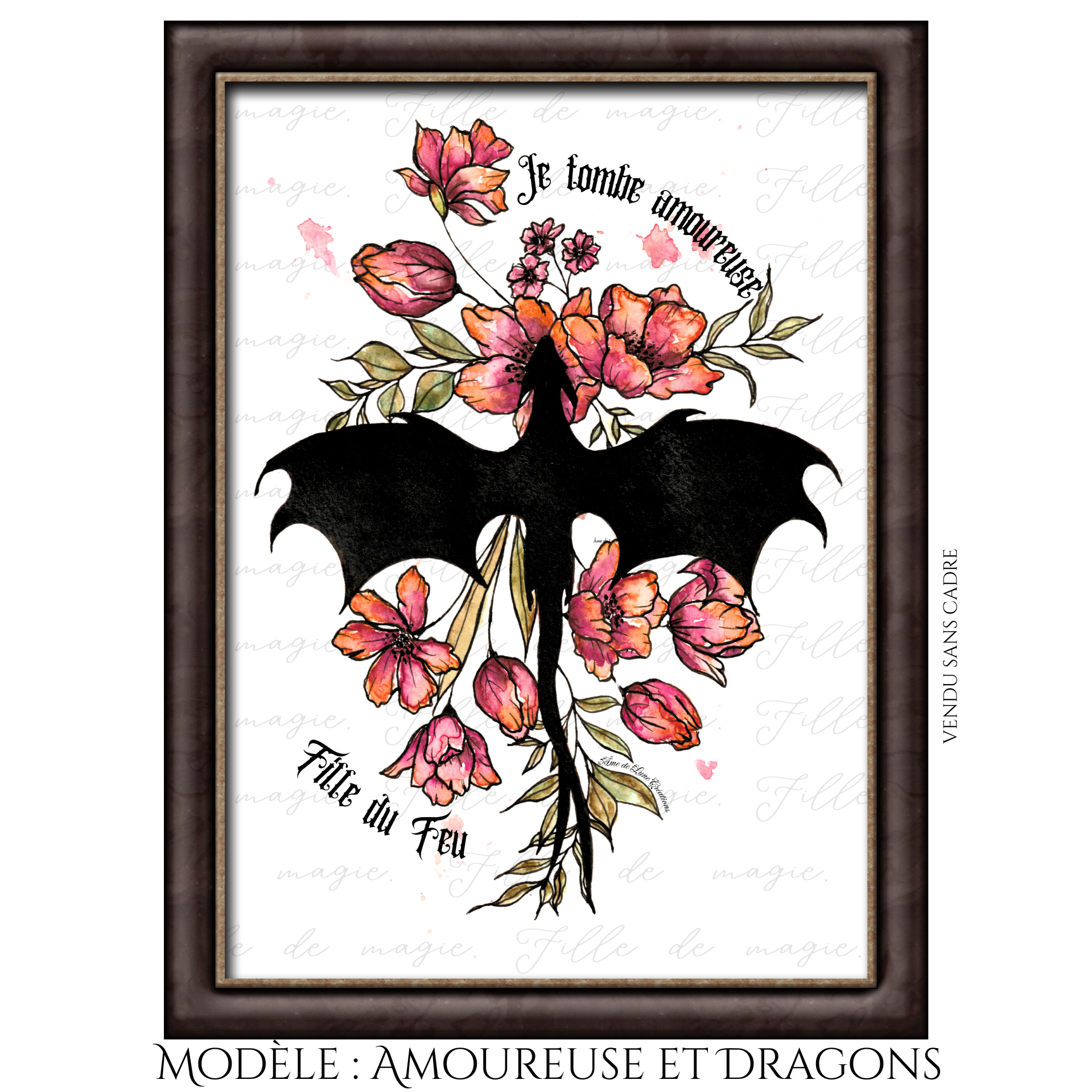 Peinture fantasy - Amoureuse et Dragons