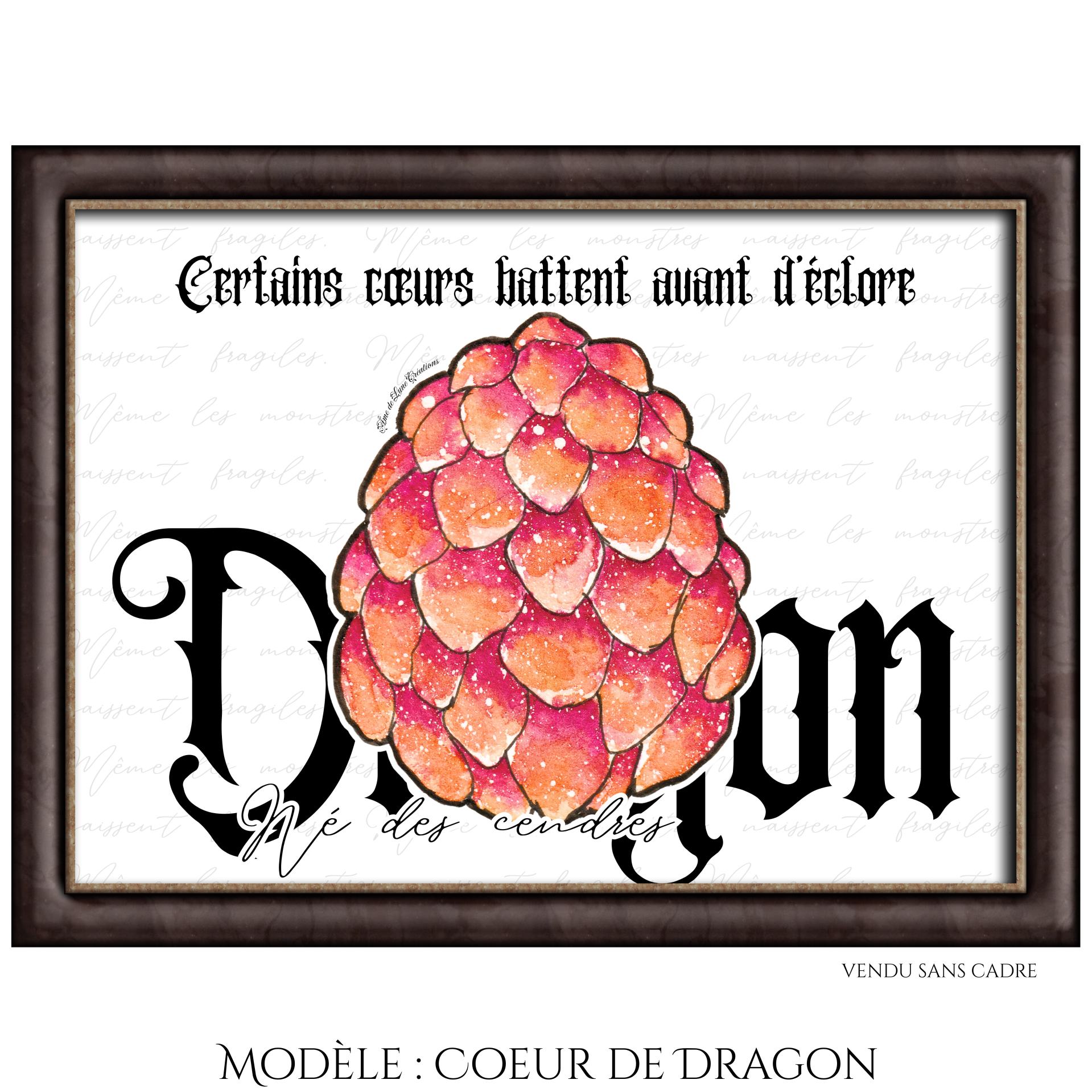 Peinture fantasy - Cœur de Dragon