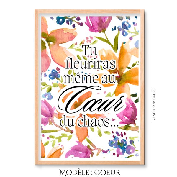 Peinture Émotion en fleurs - Cœur