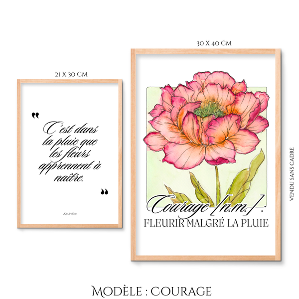 Peintures Émotions en fleurs - Courage