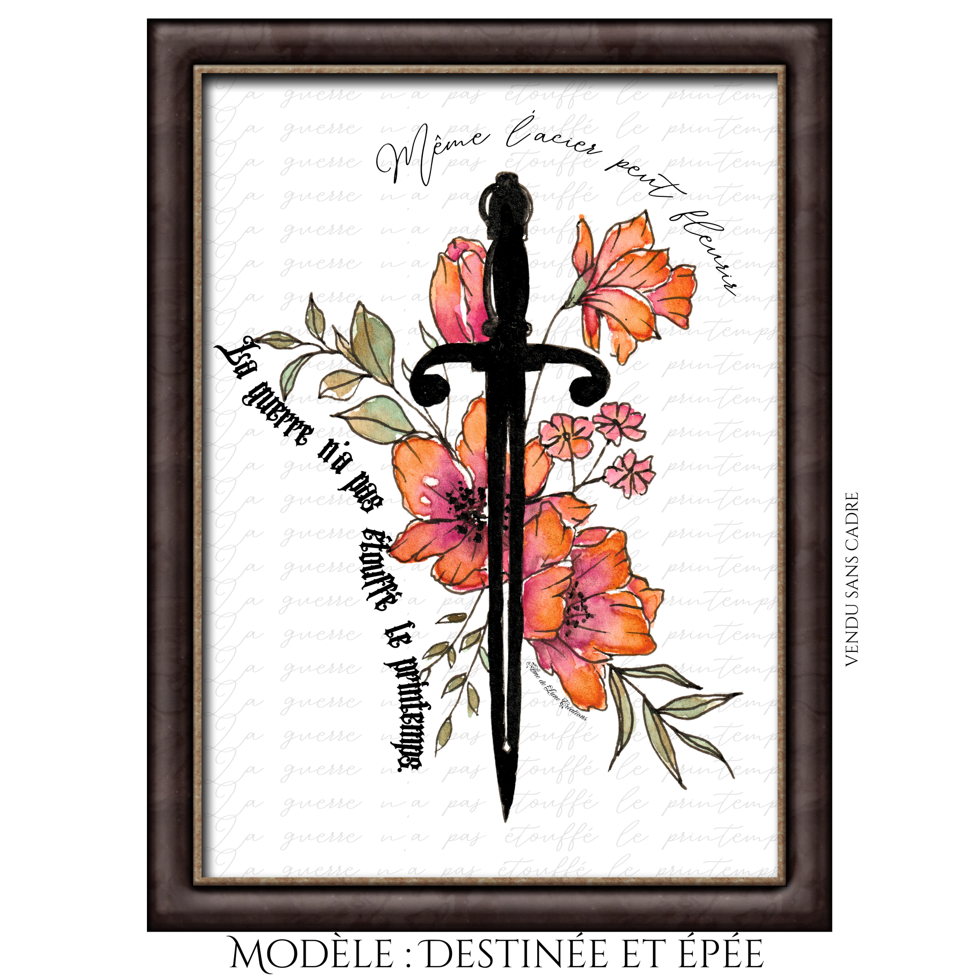 Peinture fantasy - Destinée et épée