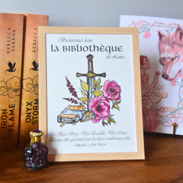 Décoration "La bibliothèque de [Prénom]"