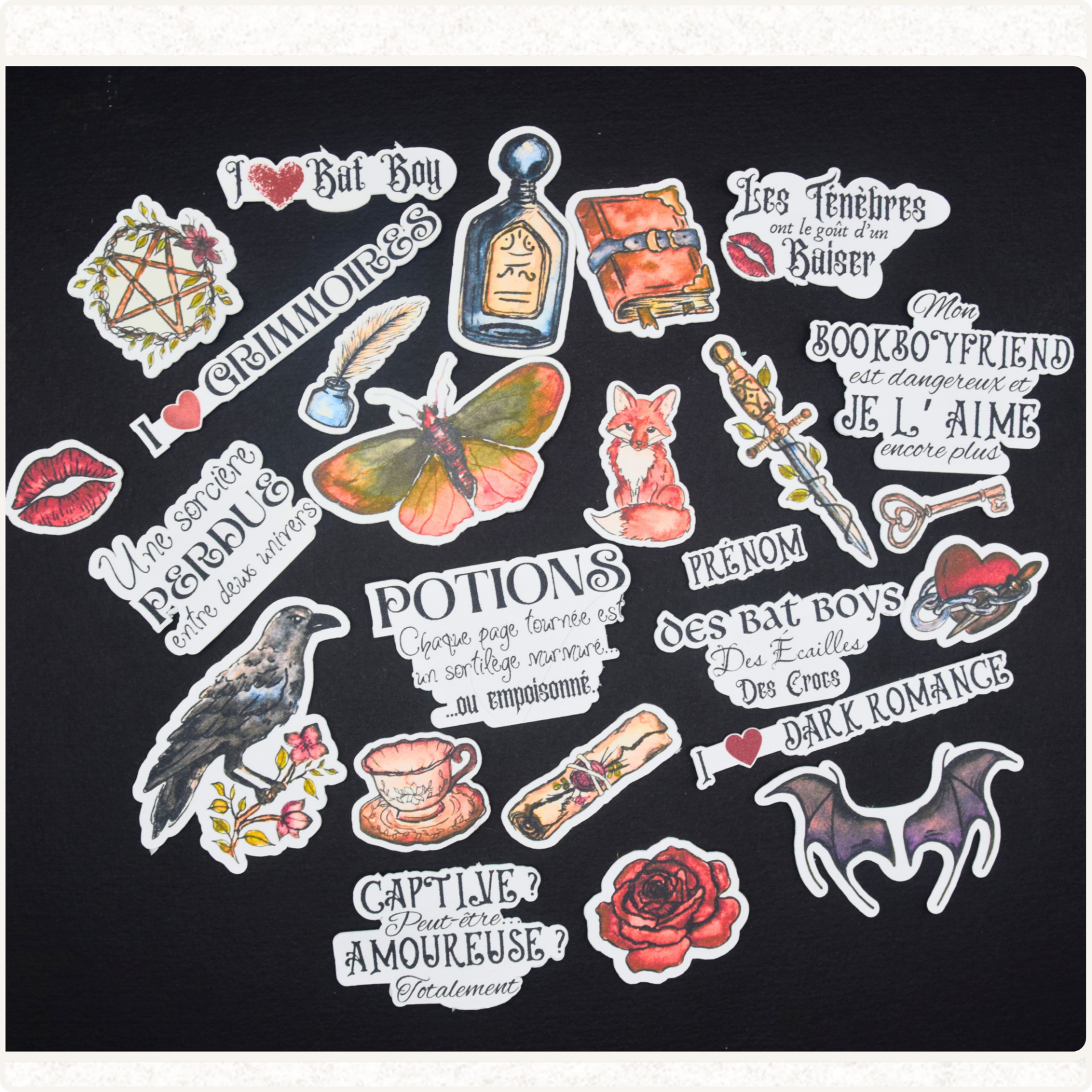24 Stickers ~ Dark Romance, Witchy, Grimoires, Potions