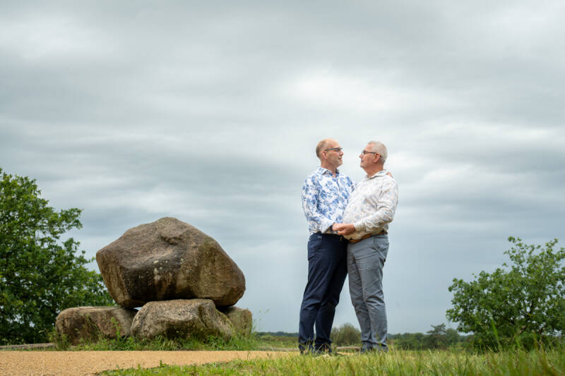 Na een regenbui mooie luchten tijdens een fotoshoot