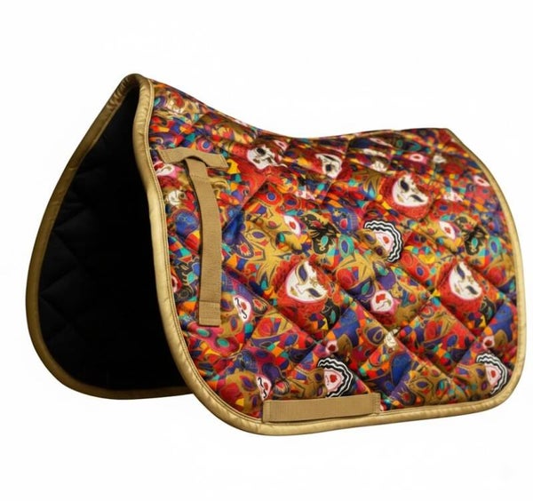 Tapis de selle mixte/CSO masques de Carnaval - Ibis Créations Horse