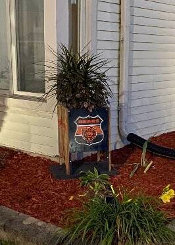 Chicago Bears planter