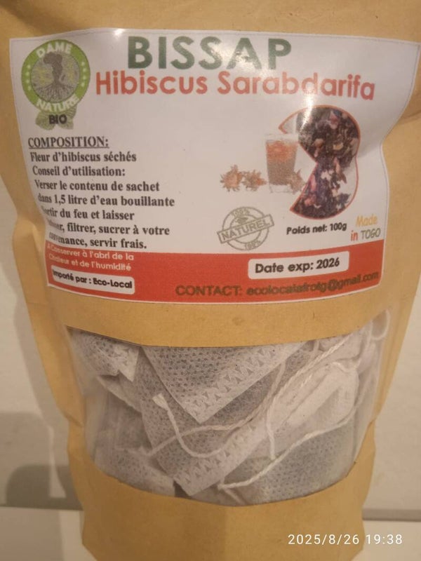 Tisane de fleurs d'hibiscus 20sachets 100g