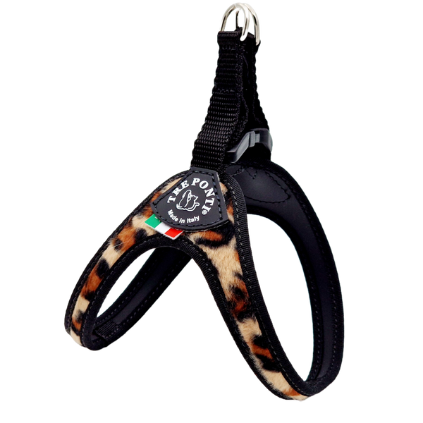 Fibbia animal luipaard tan