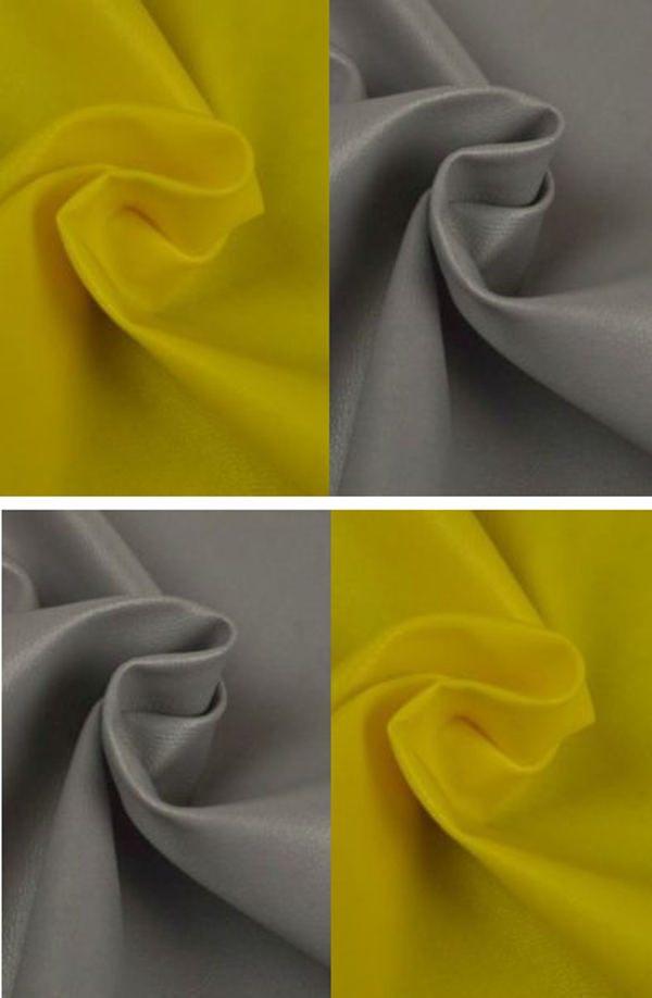 Shopper geel / grijs