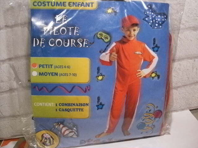 deguisement pilote de course 4-6 ans , neuf