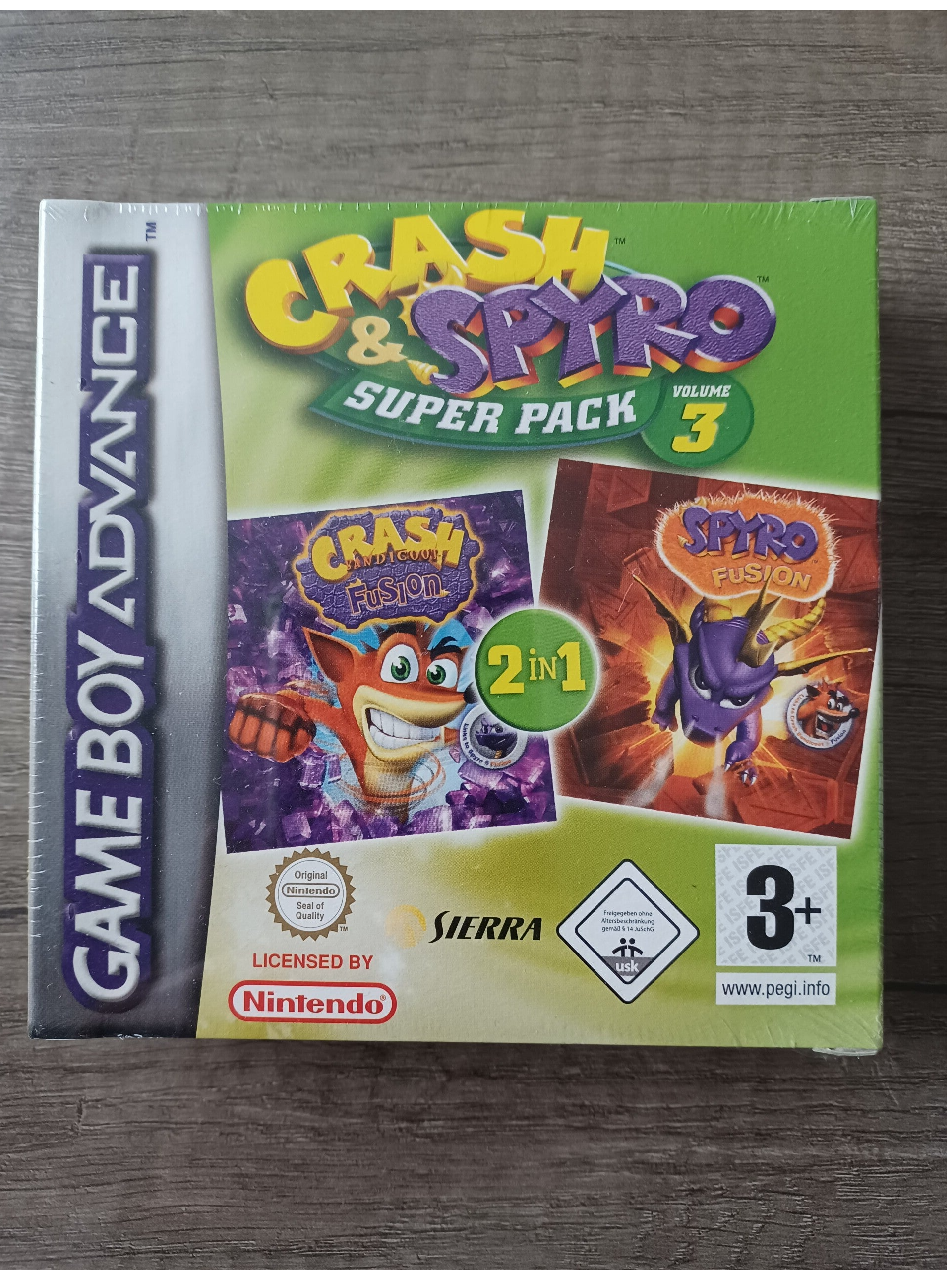 jeu gameboy advance crash & spyro , 2 jeux , neuf