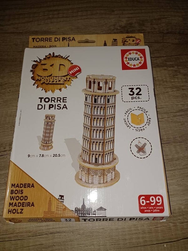 puzzle 3D en bois , la tour de pise , neuf