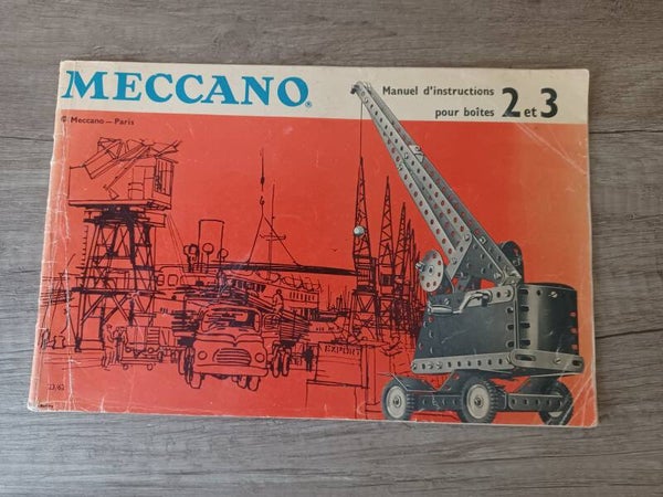 meccano manuel d'instructions pour boites 2 et 3 , occasion