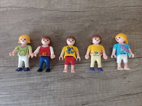 playmobil , 5 personnages enfant  , occasion