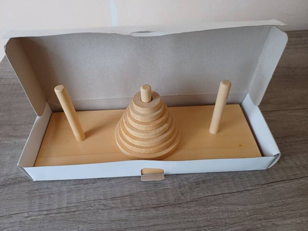 casse tete en bois , tour de hanoi , neuf