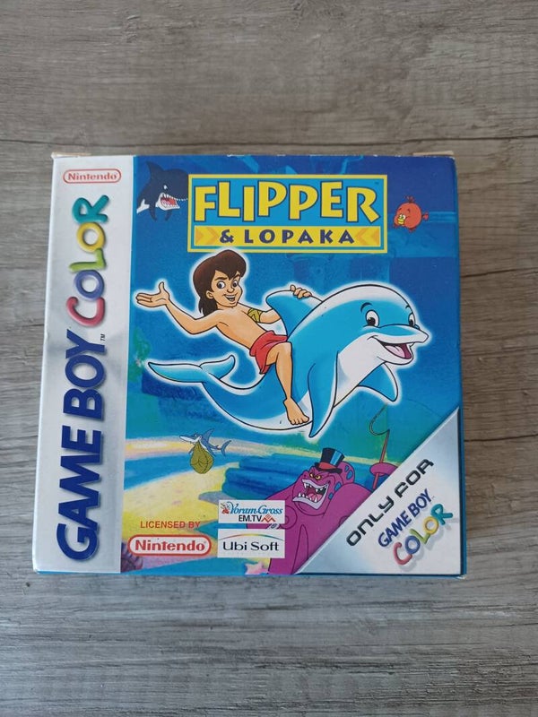 boite vide , jeu gameboy color flipper & lopaka , occasion