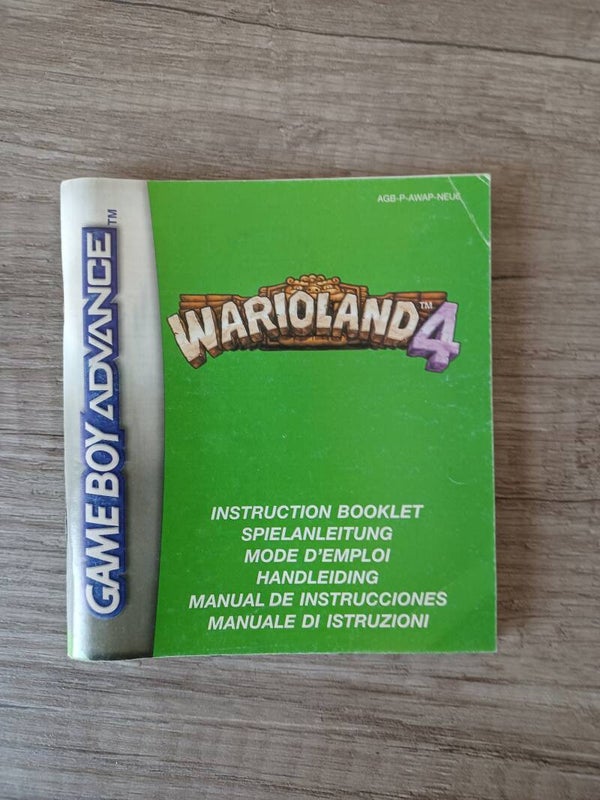 notice du jeu gameboy advance , warioland 4 , occasion