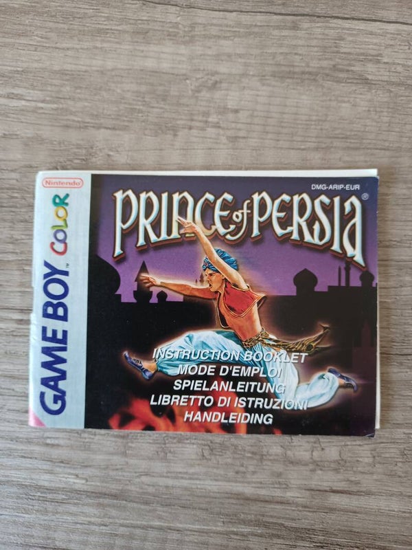 notice du jeu gameboy color , prince of persia , occasion