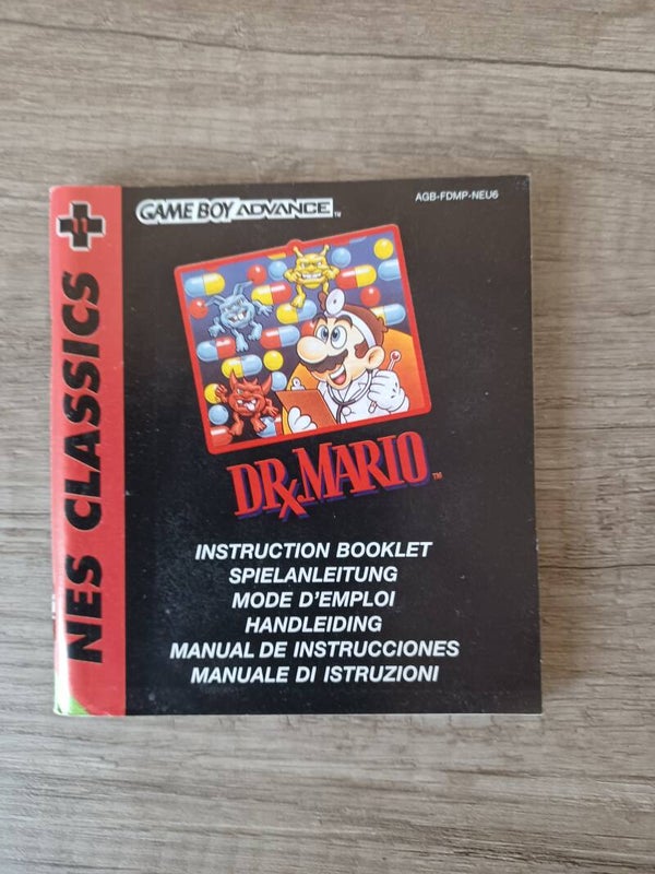 notice du jeu gameboy advance, drx mario , occasion