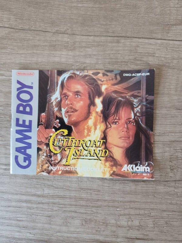 notice du jeu gameboy  , cutthroat island , occasion