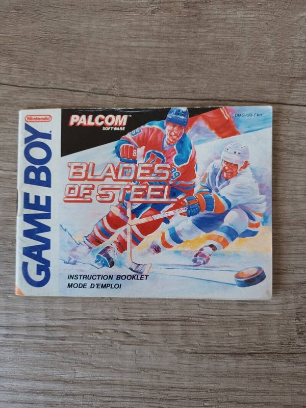notice du jeu gameboy  , blades of steel , occasion