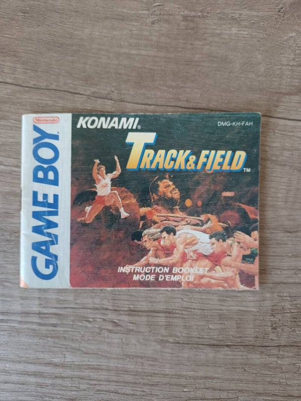 notice du jeu gameboy  , track & field , occasion
