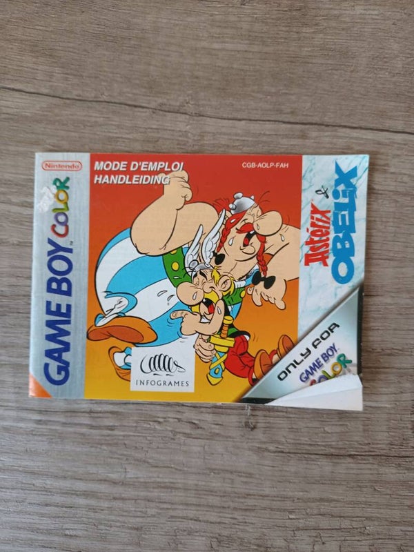 notice du jeu gameboy color , asterix & obelix , occasion