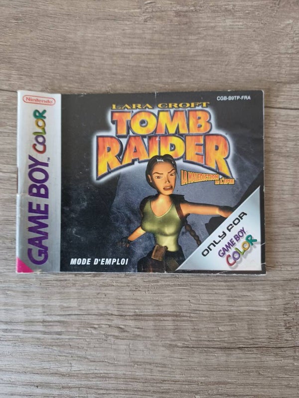 notice du jeu gameboy color , tomb raider , occasion